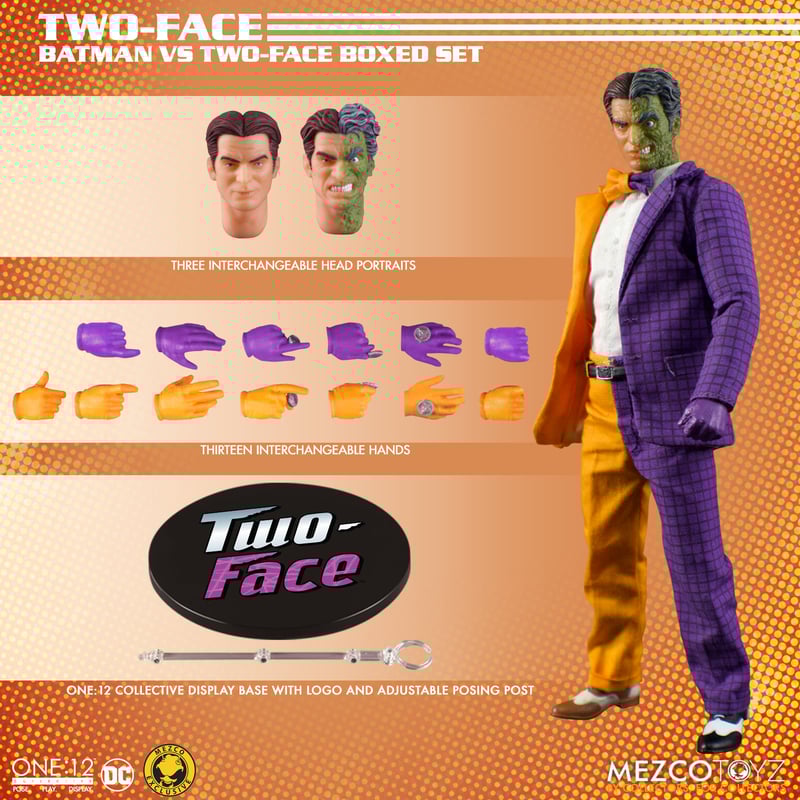 Mezco One: 12 Golden Age Batman vs Two-Face Battle