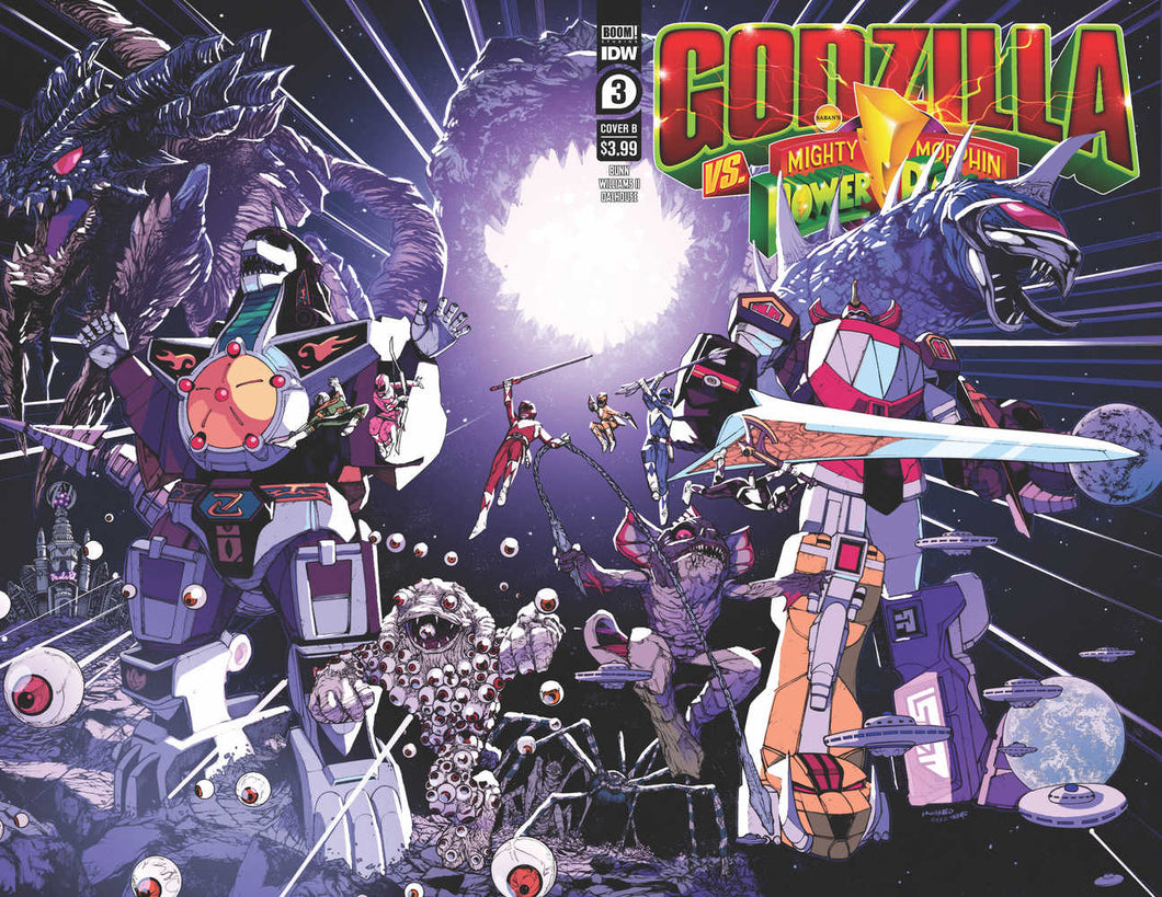 Godzilla vs Mmpr #3 (Of 5) Cover B Alex Sanchez