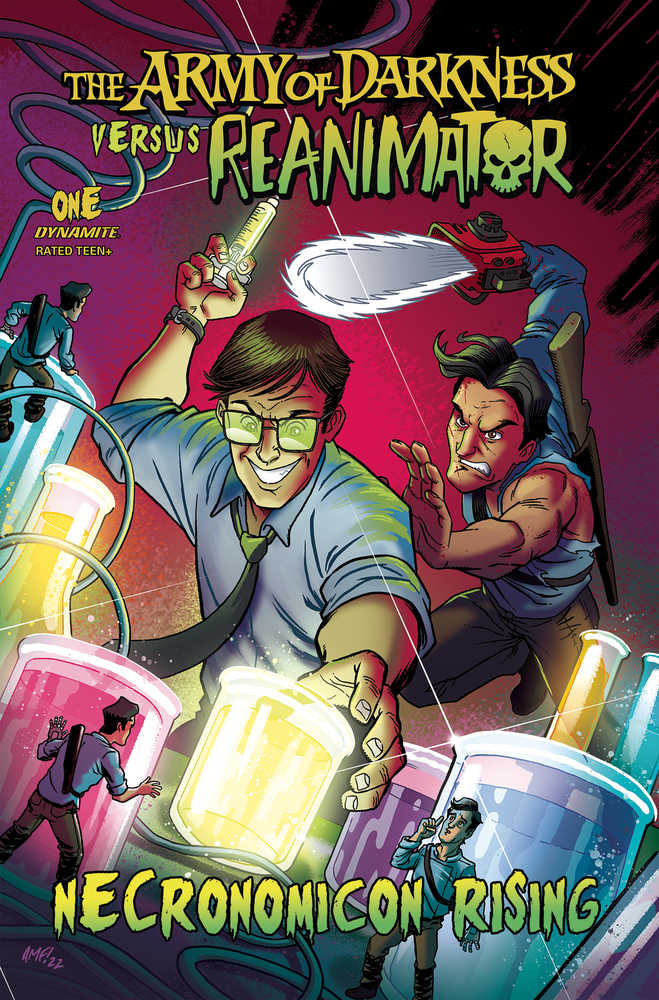 Aod vs Reanimator Necronomicon Rising #1 Cover A Fleecs