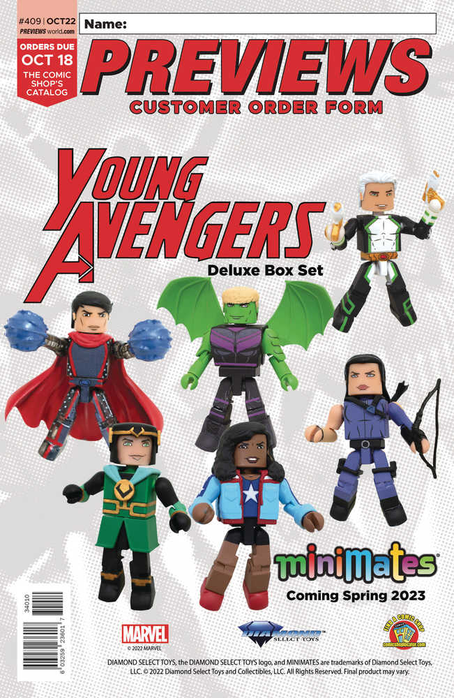 Previews #409 Oct 2022 Customer Order Form Extras