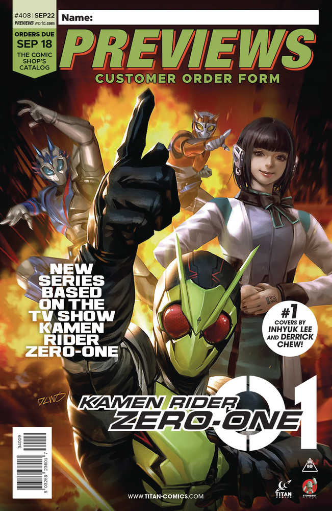 Previews #410 Nov 2022 Customer Order Form Extras