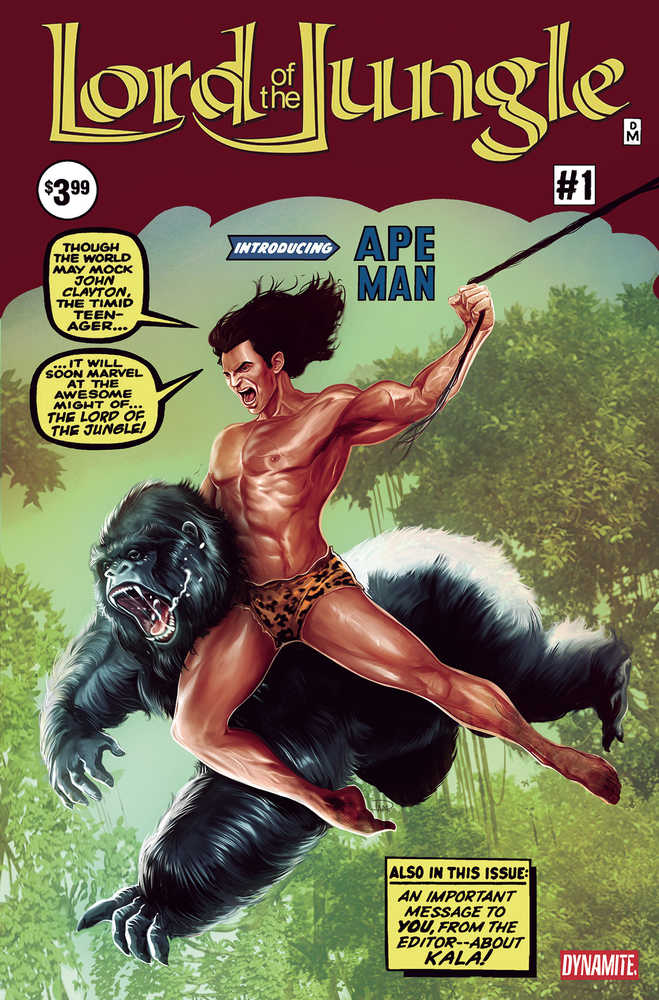 Lord Of The Jungle #1 Cover R Foc Bonus Maine Action Figure #15 Homage