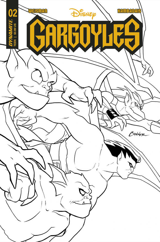 Gargoyles #2 Cover O 100 Copy Variant Edition Conner Black & White