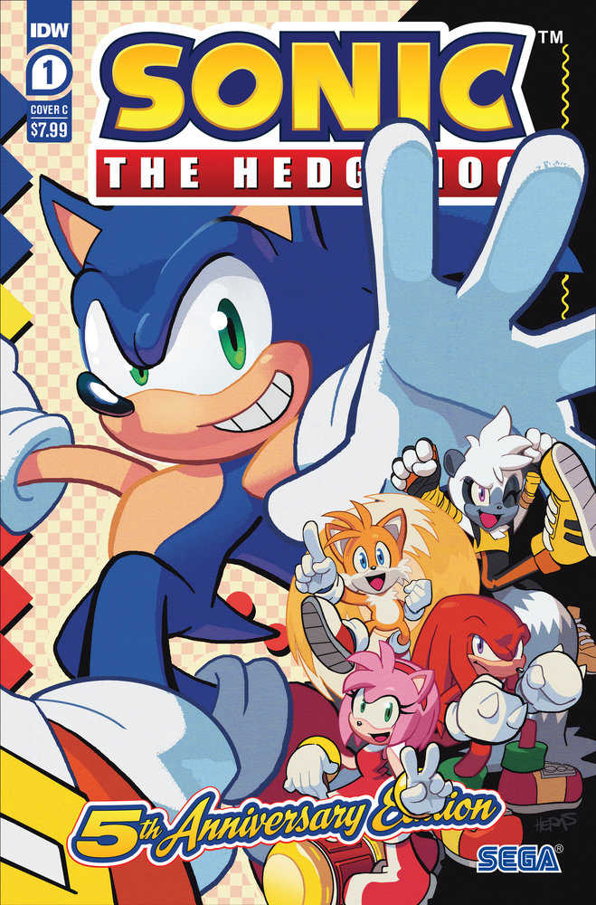 Sonic The Hedgehog:Â #1 5TH Anniversary Edition Variant C (Herms)