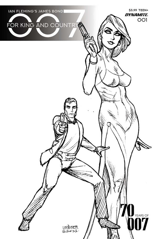 007 For King Country #1 Cover F 10 Copy Variant Edition Linsner Line Art