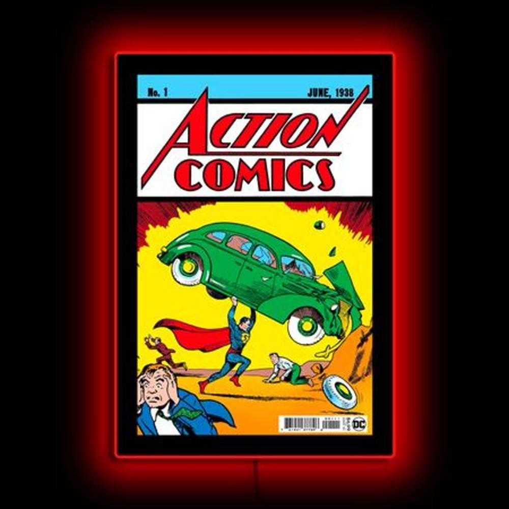 Superman Action Comics Mini Poster Plus Led Illuminated Sign