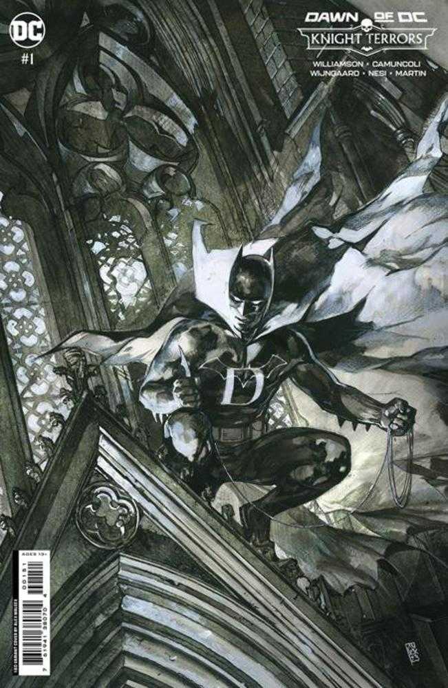Knight Terrors #1 (Of 4) Cover F 1 in 50 Alex Maleev Black & White Card Stock Variant