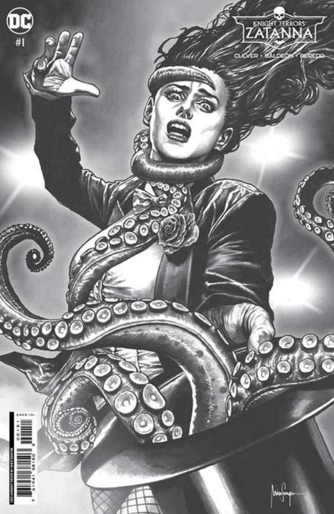 Knight Terrors Zatanna #1 (Of 2) Cover F 1 in 50 Mico Suayan Black & White Card Stock Variant