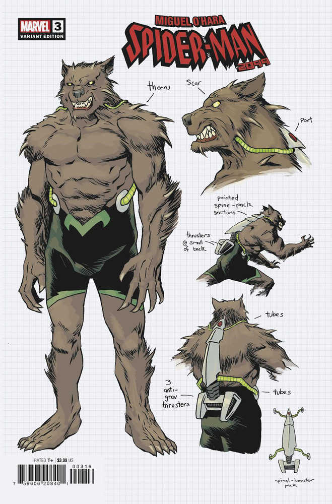 Miguel O'Hara - Spider-Man: 2099 3 Declan Shalvey Design Variant 1:10