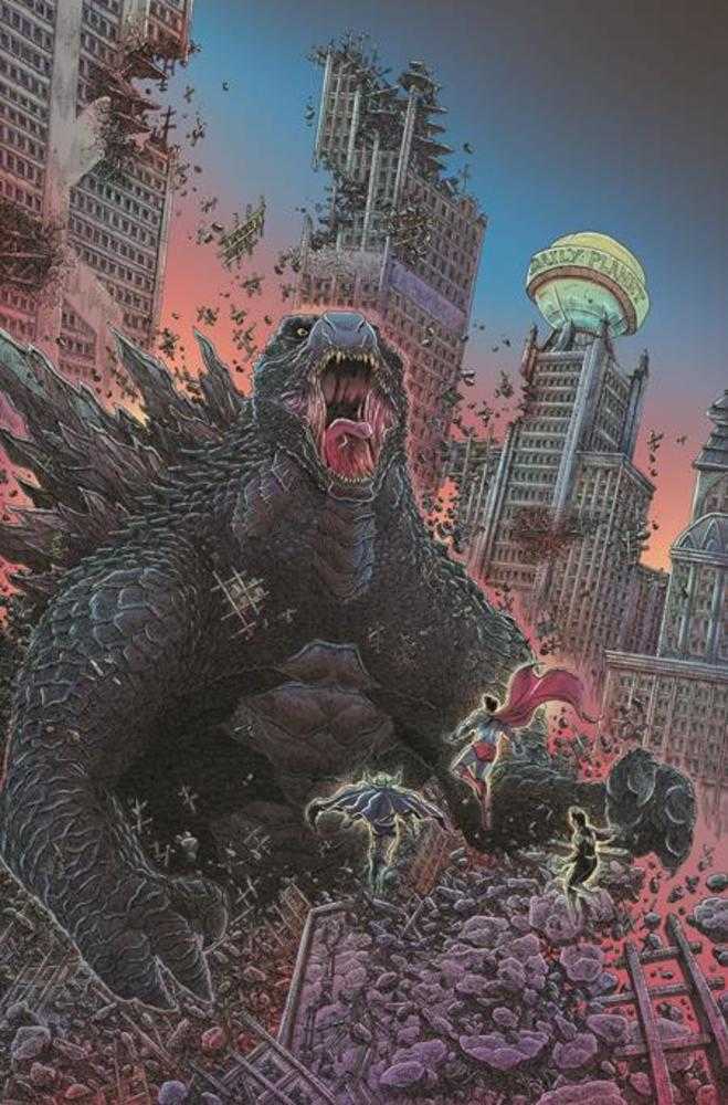 Justice League vs Godzilla vs Kong #4 (Of 7) Cover E 1 in 50 James Stokoe Card Stock Variant