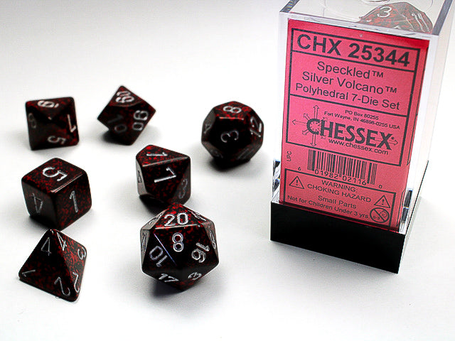 Speckled® Silver Volcano Polyhedral ™ 7-Die Set