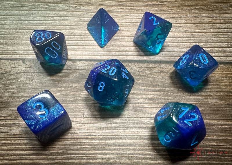Gemini® Polyhedral Blue-Blue/light blue Luminary™ 7-Die Set