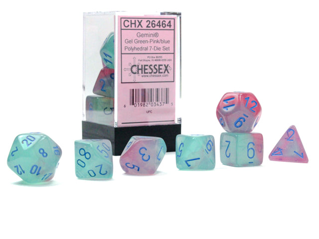 Gemini® Polyhedral Gel Green-Pink/blue Luminary™ 7-Die Set