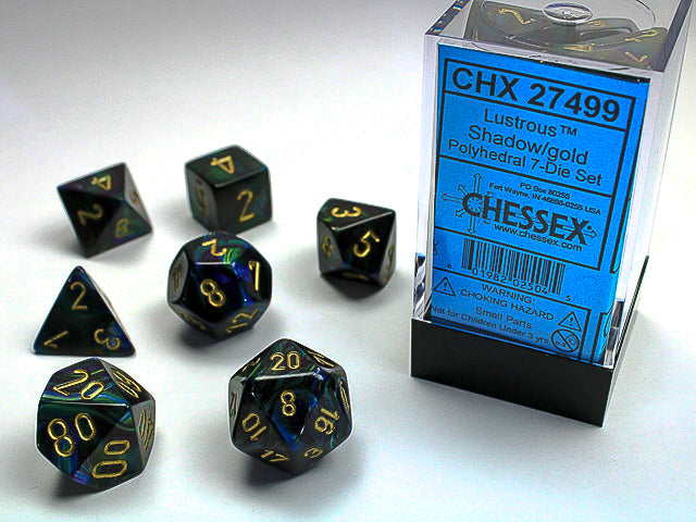 Lustrous® Polyhedral Shadow/gold 7-Die Set