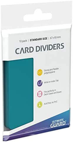 Ultimate Guard Divider Protective Card Sleeves (10 Piece), Light Petrol