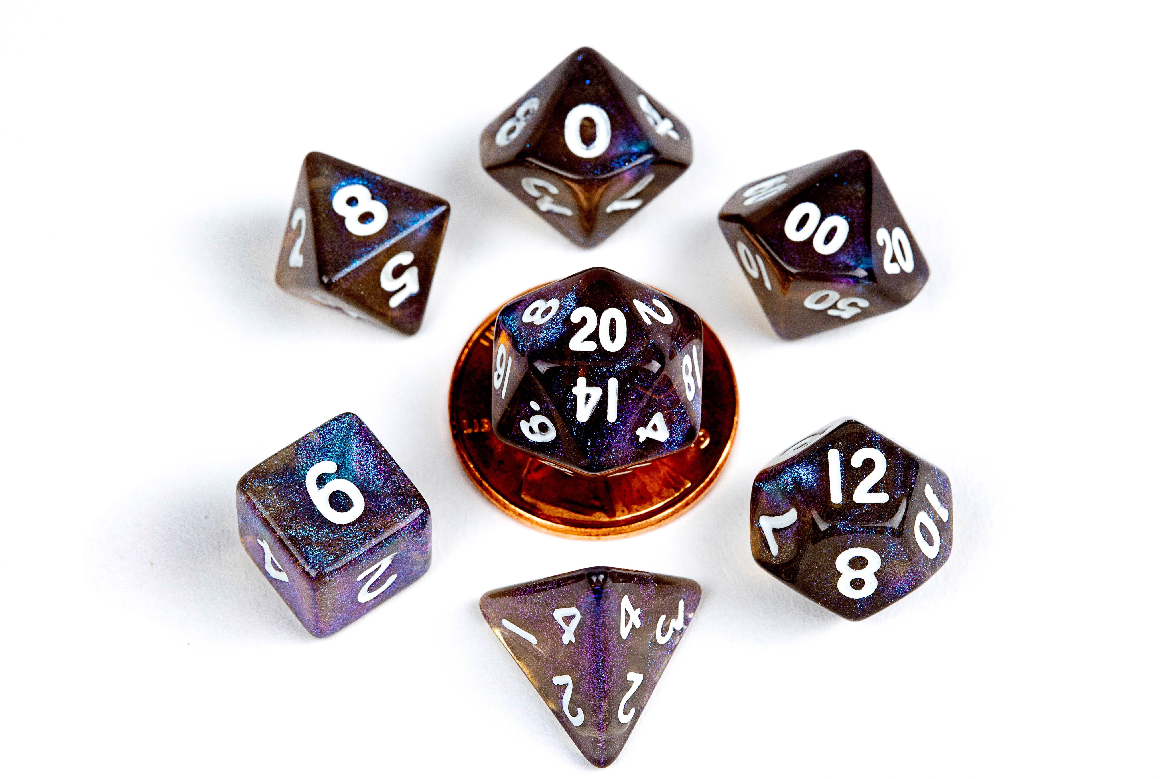 Stardust Galaxy 10mm Mini Poly Dice Set