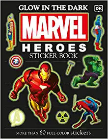 Glow in the Dark Marvel Heroes Sticker Book