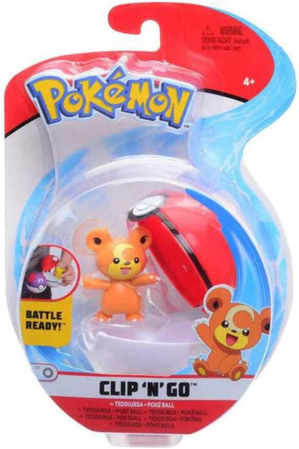 Pokemon - Clip n' Go - Teddiursa & Poke Ball