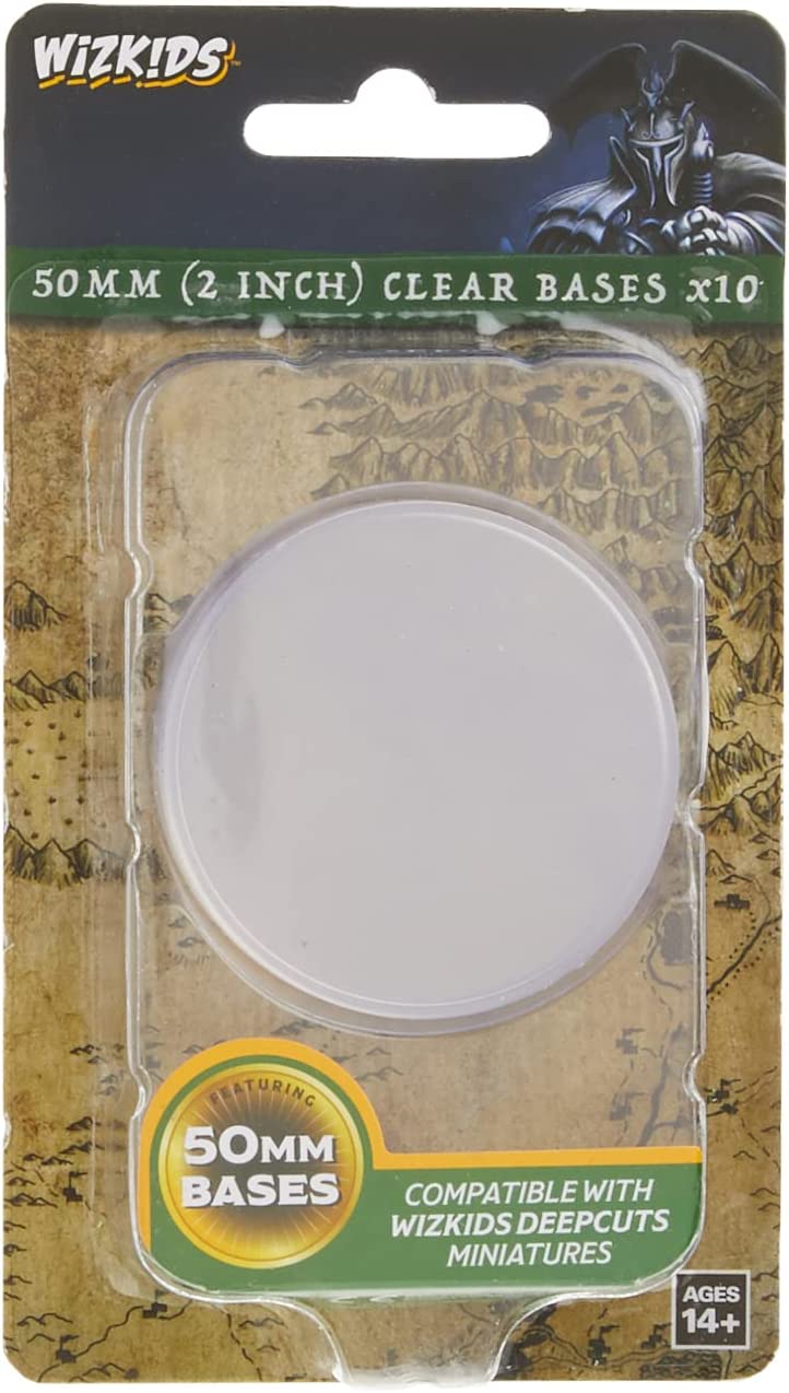 WizKids Bases Deep Cuts Clear 50mm Round 10 ct