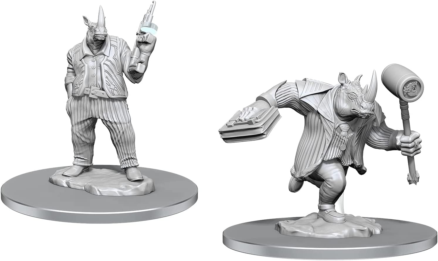Magic: The Gathering Unpainted Miniatures: Freelance Muscle and Rhox Pummeler