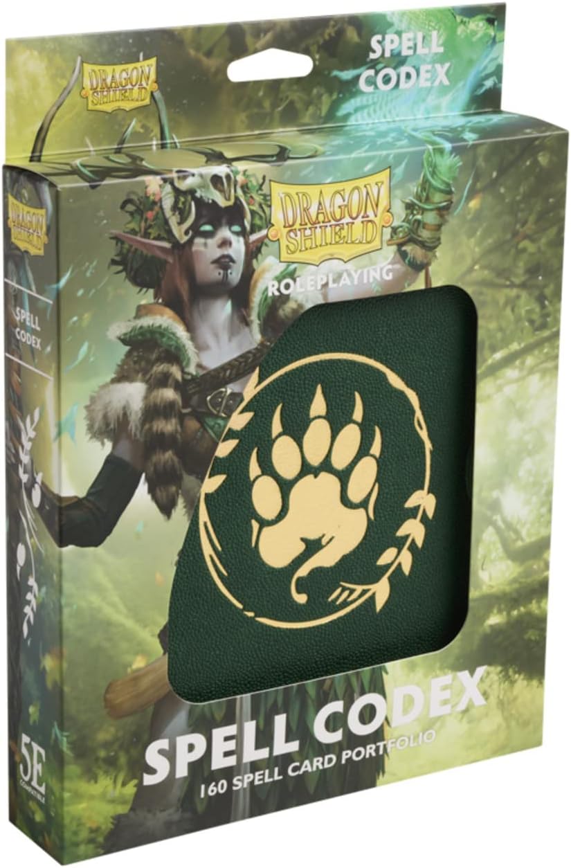 Arcane Tinmen Dragon Shield: Roleplaying Spell Codex: Forest Green