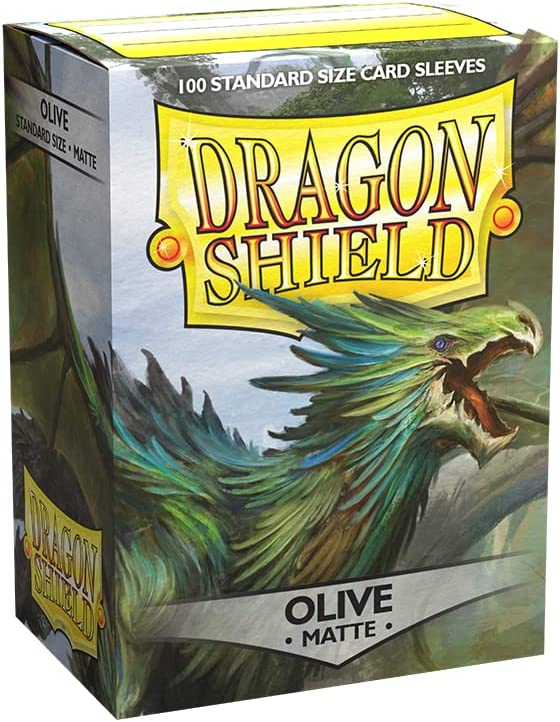 Dragon Shields: (100) Matte Olive