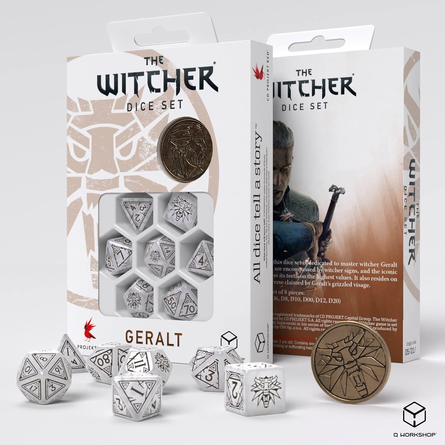 Witcher Dice Set. Geralt - The White Wolf