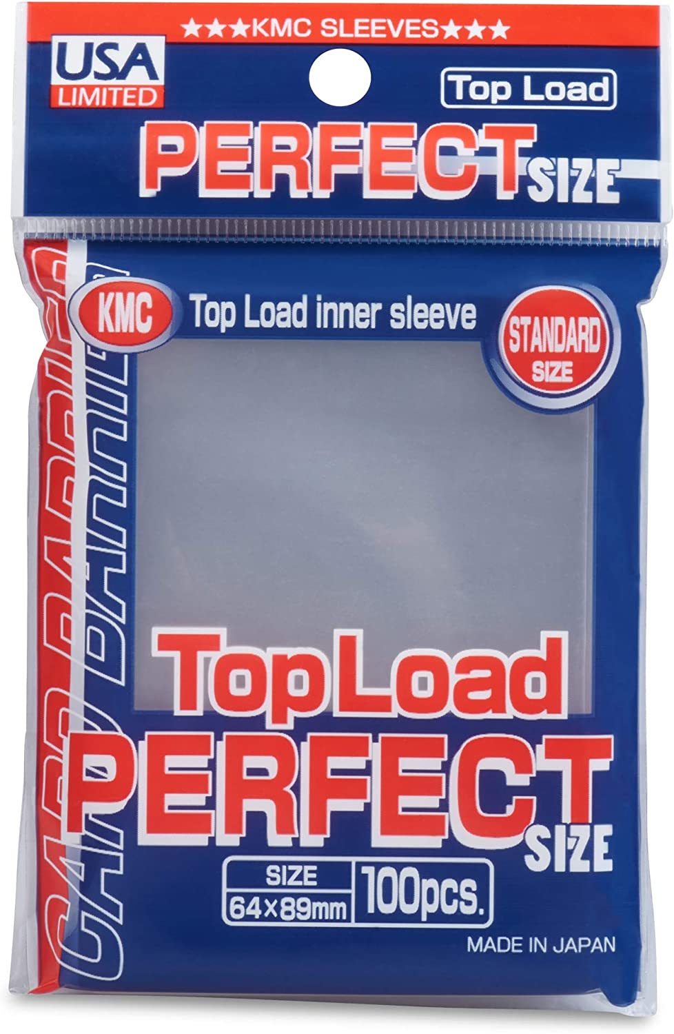 Sleeves: Full Size Perfect Clear (100) USA Pack