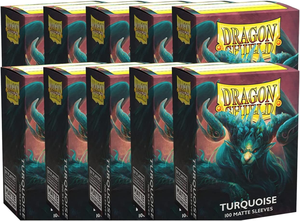 Dragon Shields: (100) Matte Turquoise