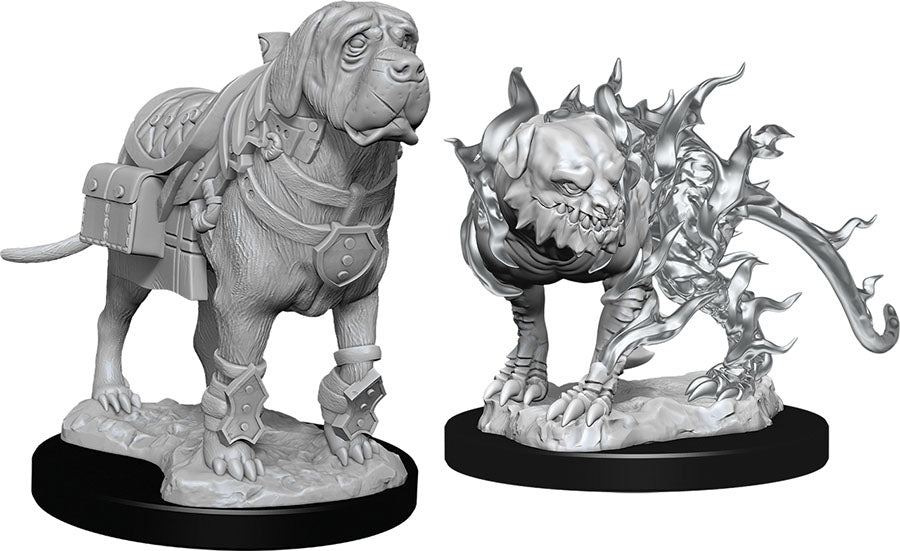 Dungeons & Dragons Nolzur`s Marvelous Unpainted Miniatures: W11 Mastiff & Shadow Mastiff