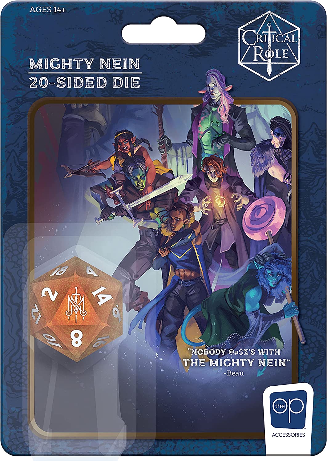 Critical Role Polyhedral Die | Collectible d20 with The Mighty Nein Emblem