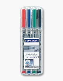 Staedtler Lumocolor Marker: Wet Erase: 4 Pen Set