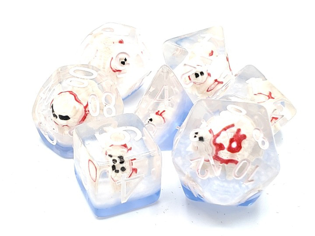 Old School 7 Piece DnD RPG Dice Set: Animal Kingdom - Polar Bear Dive