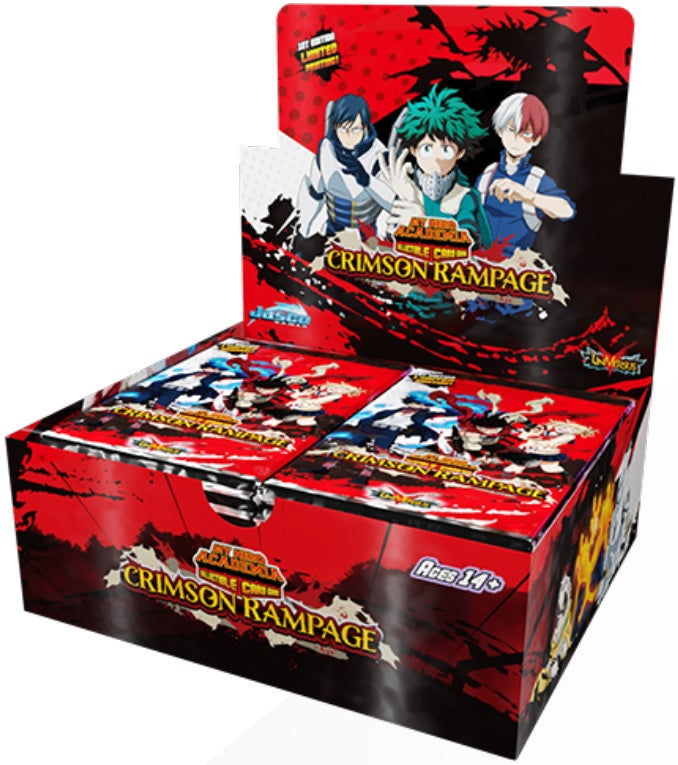 My Hero Academia Collectible Card Game Series 2 Unlimited Crimson Rampage Booster Display